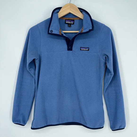Patagonia Micro D Snap Pullover Fleece Jacket, Blue - Picture 2 of 10